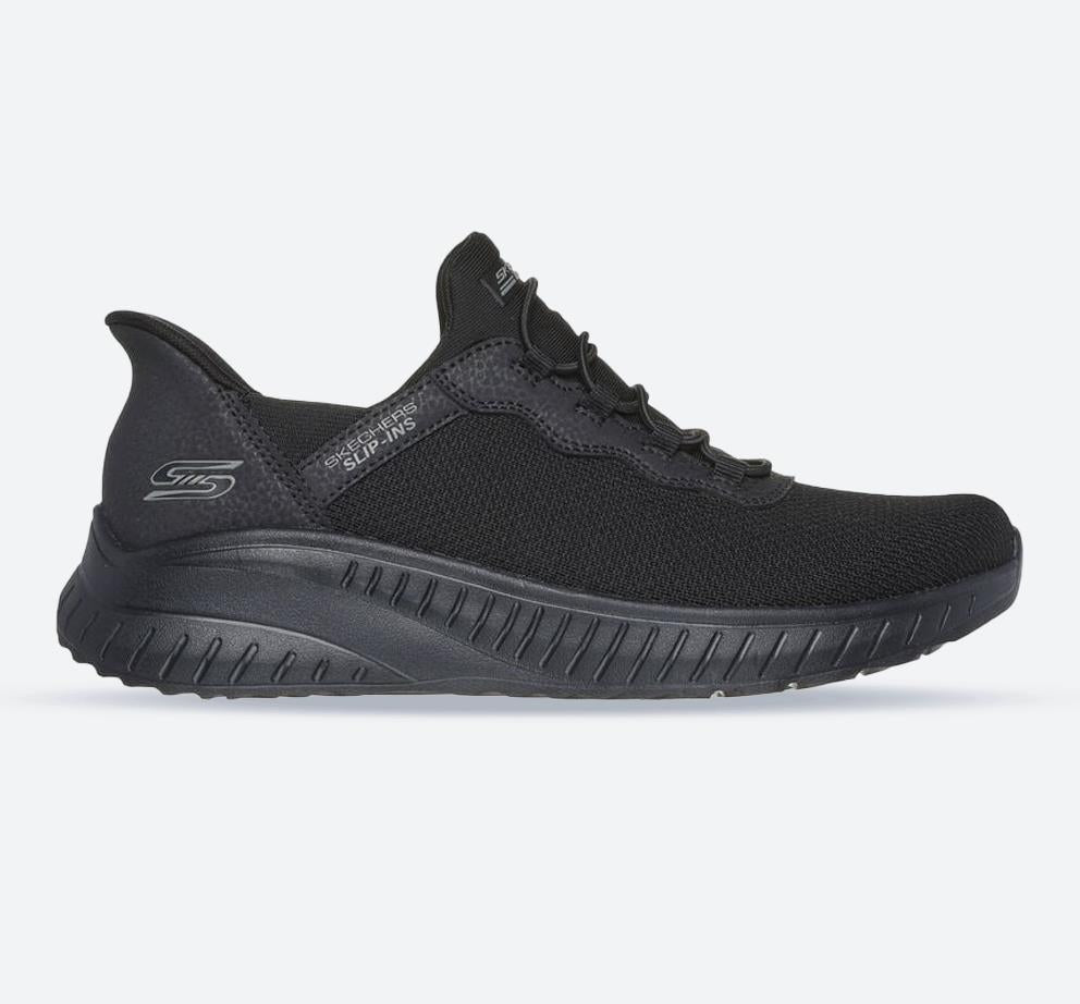 Women's Wide Fit Skechers 117500 Bobs Squad Chaos Daily Inspiration Trainer