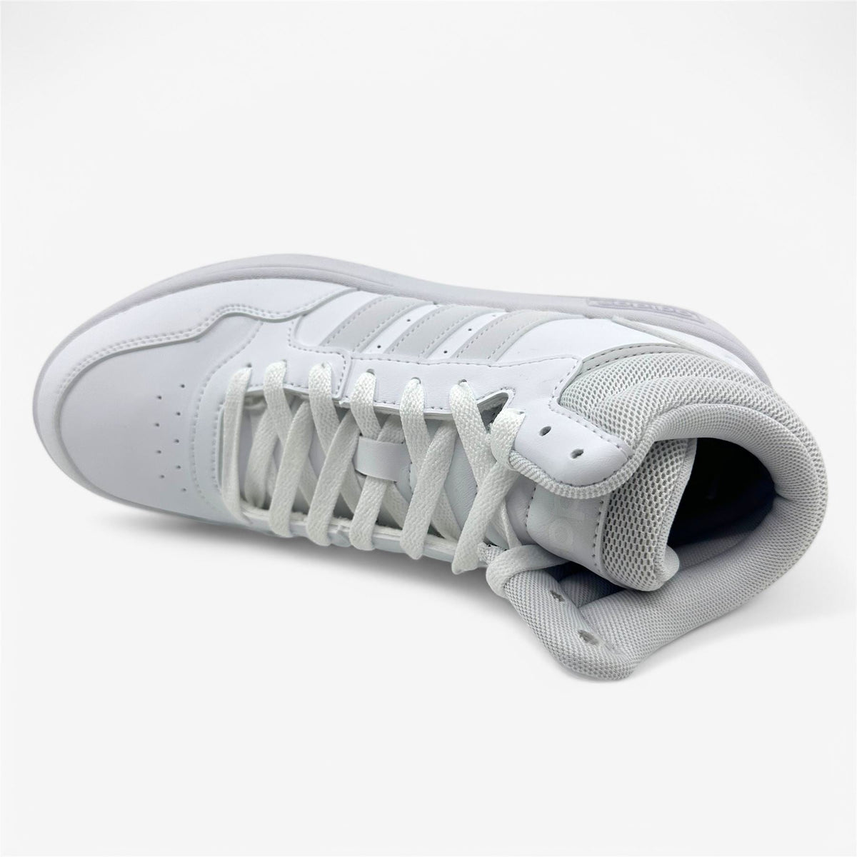 Adidas Hoops 3.0 Mid Cloud White Dash Grey Womens Athletic Sneaker