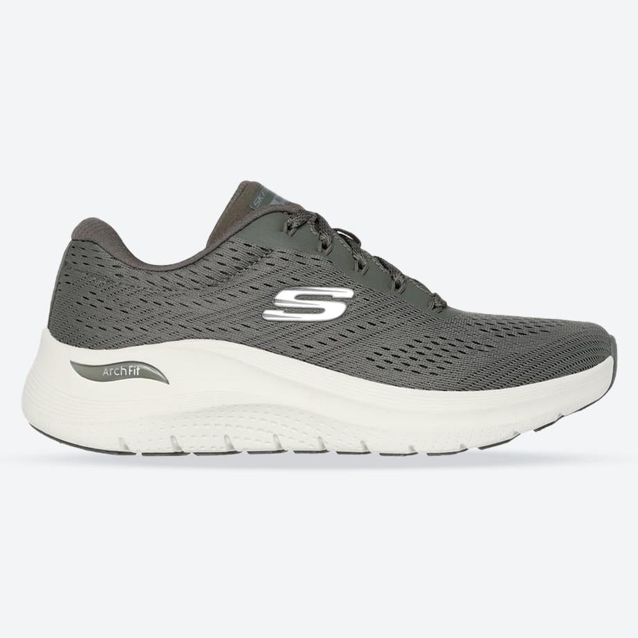 Women's Wide Fit Skechers 150051 Arch Fit 2.0 Big League Trainers - Olive