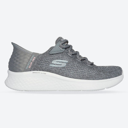 Women's Wide Fit Skechers 150012 Slip-ins Skech Lite Pro Natural Trainers