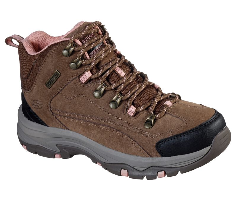 Women's Relaxed Fit Skechers 167004 Trego Alpine Trail Outdoor Hiking Boots - Brown/Tan