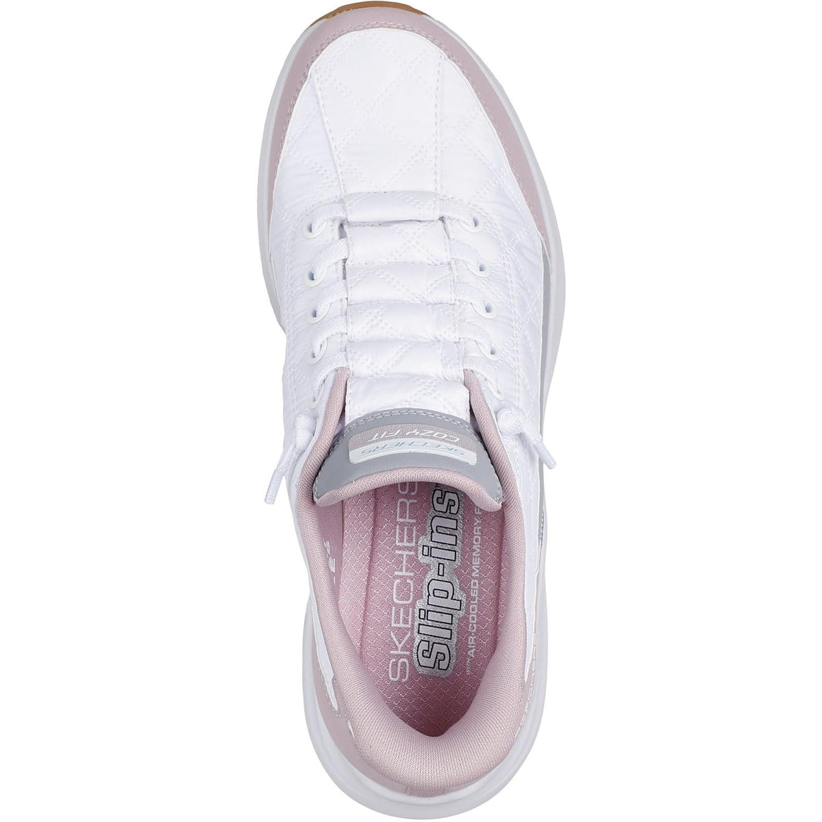 Women's Wide Fit Skechers 150404 Slip-ins Contour Foam Cozy Fit Trainers