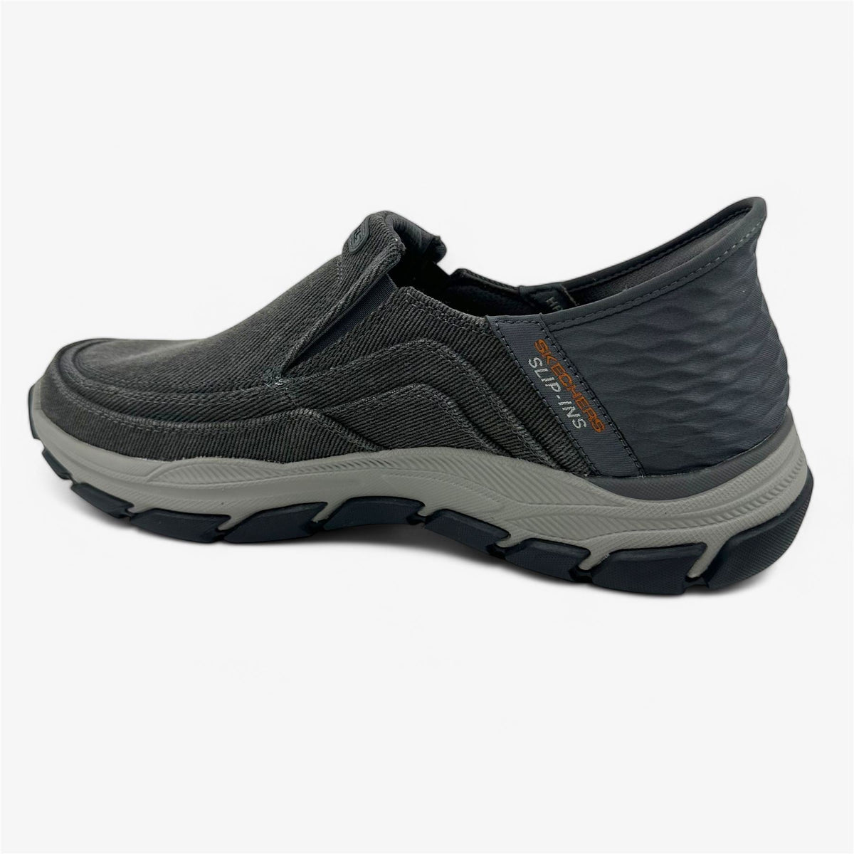 Skechers Respected Holmgren Charcoal Mens Athletic Goodyear Outsole Sneaker