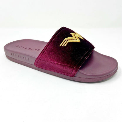 STNDRD Standard Monaco DC Comics x Wonder Woman Size 7 Burgundy Womens Sandal