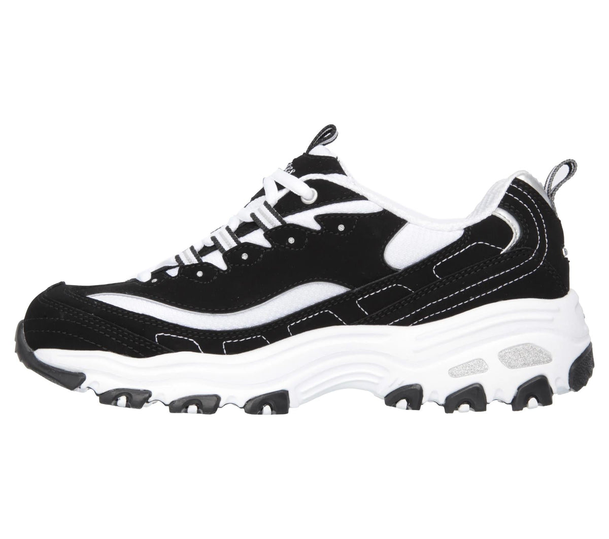 Women's Wide Fit Skechers 11930 D'Lites Biggest Fan Trainers