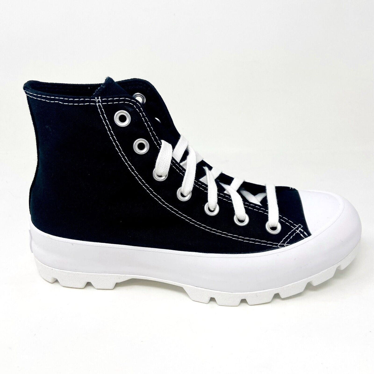 Converse Chuck Taylor All Star Lugged High Black White Platform Womens Sneakers