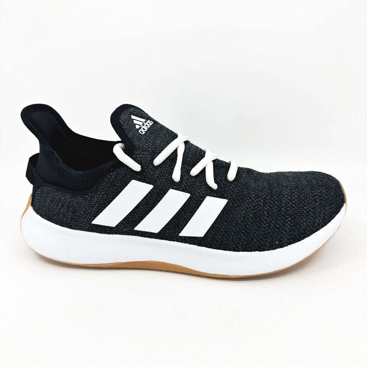 Adidas Cloudfoam Pure SPW Black White Gum Womens Running Shoes IG2530