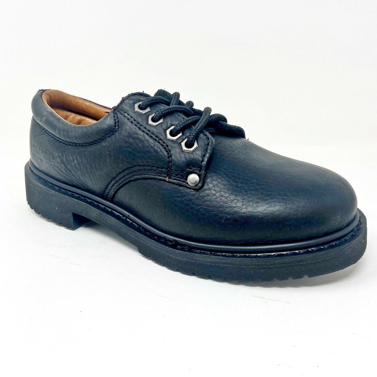 Bonanza Black Leather Mens Slip Resistant Casual Work Boots BA415