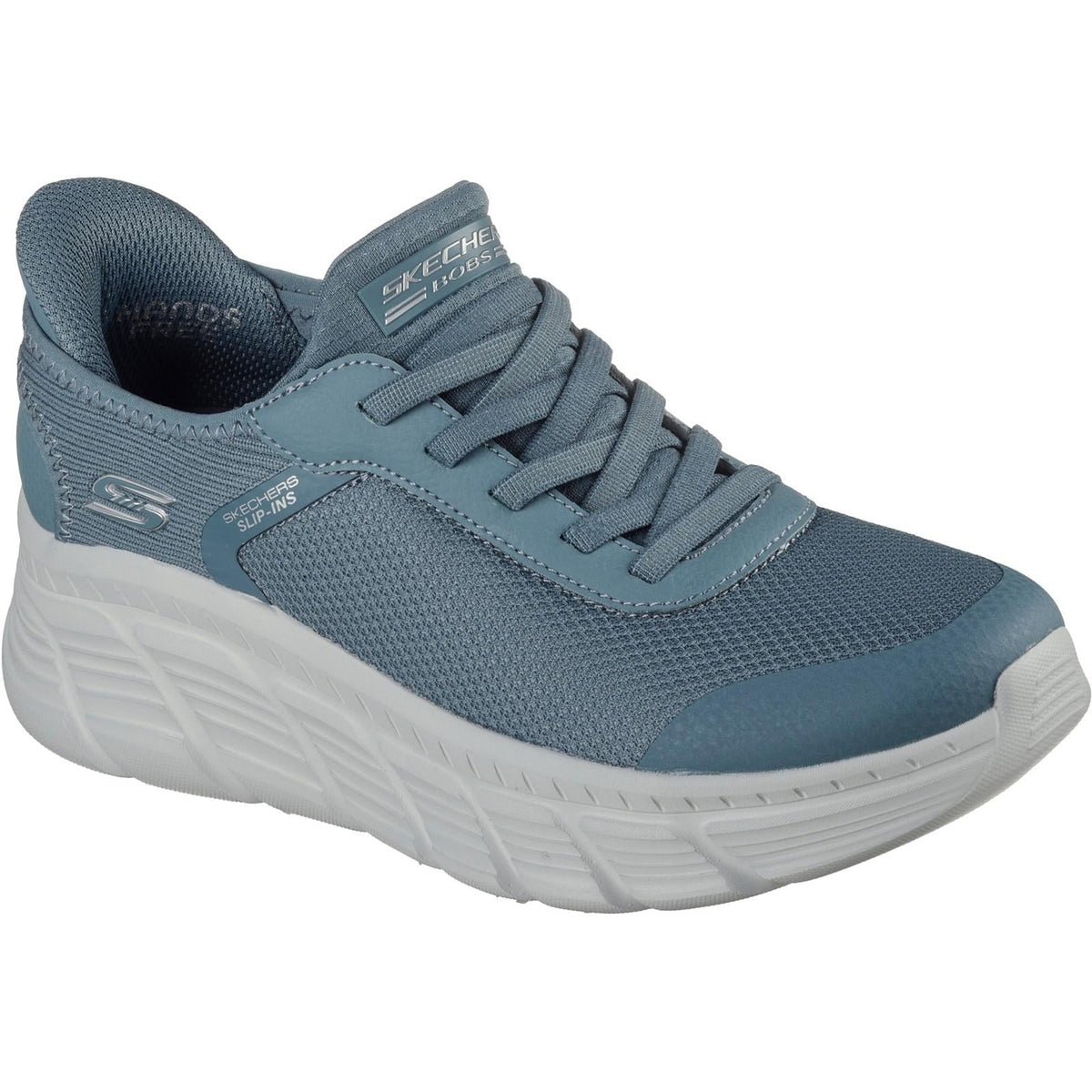 Women's Wide Fit Skechers 117391 Slip-ins Bobs B Flex Hi Linear Force Trainers