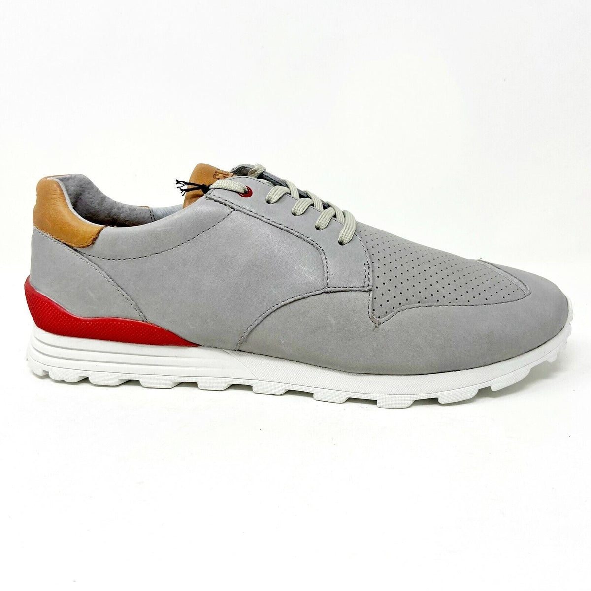 Clae Nathan Gravel Leather Mens Premium Sneakers