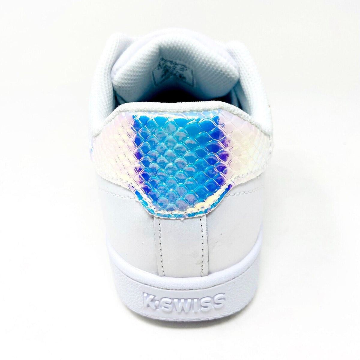 K-Swiss Classic VN White Sparkle Mermaid Kids Size 7 Varsity Sneakers 87321 968