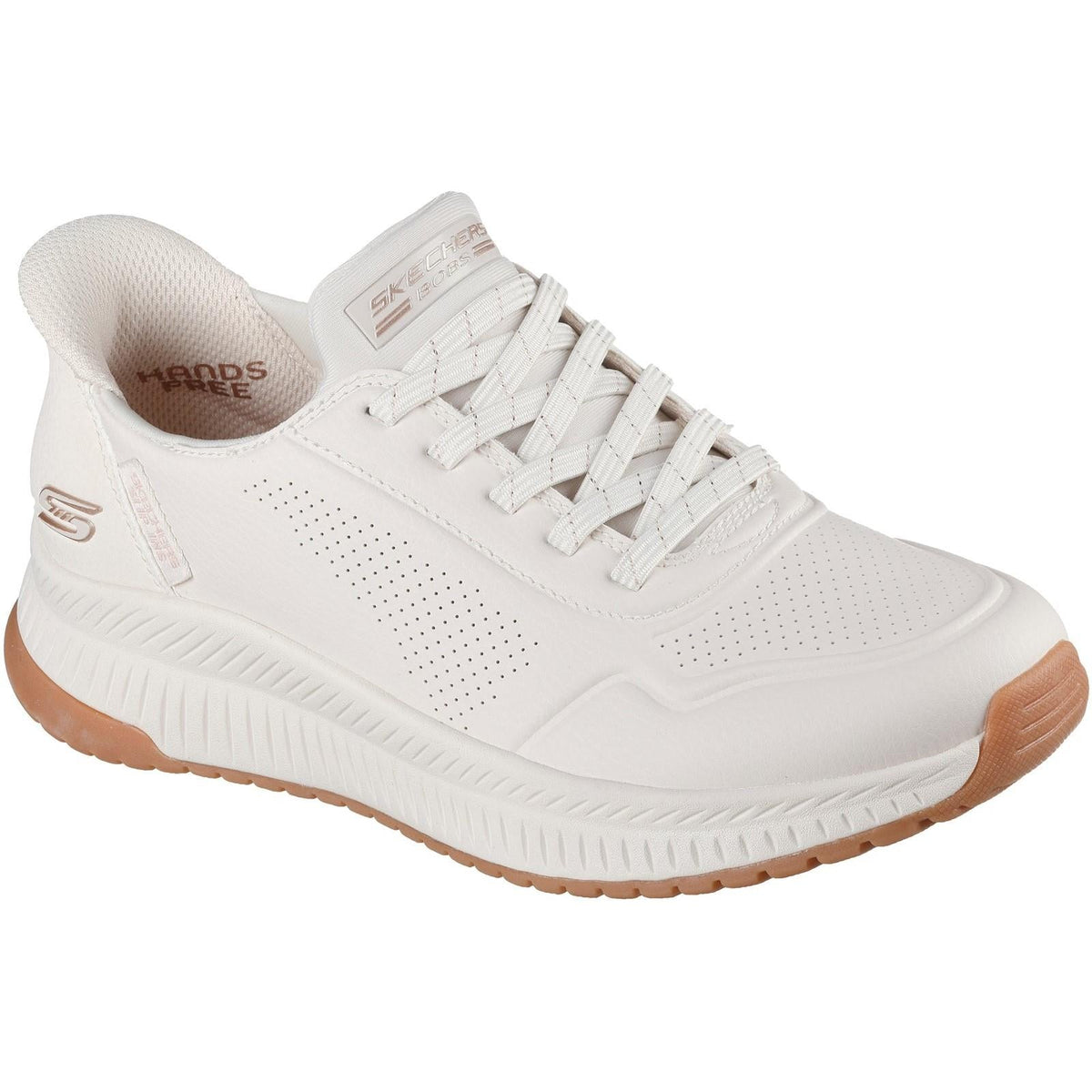 Women's Wide Fit Skechers 117740 Slip-ins Bobs Squad 4 Key Look Trainers