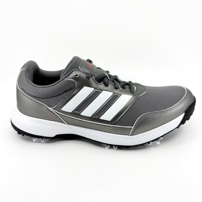 Adidas Tech Response 2.0 Gray Silver Metallic Mens Spike Golf Shoes EE9123