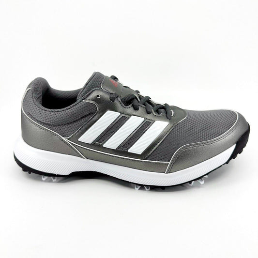 Adidas Tech Response 2.0 Gray Silver Metallic Mens Spike Golf Shoes EE9123