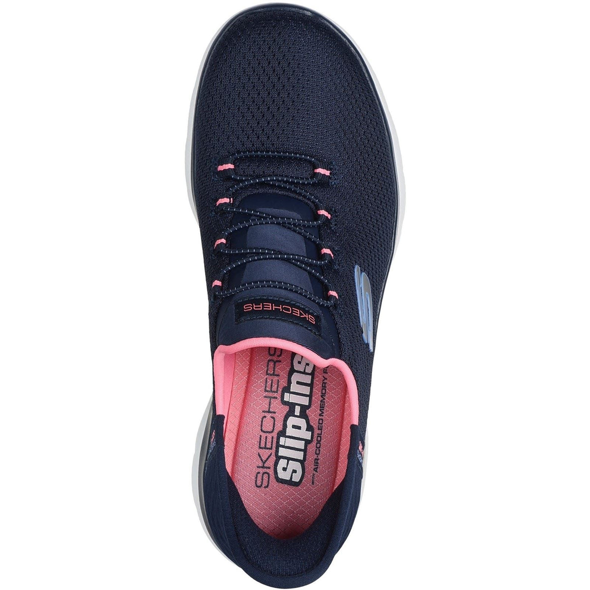 Women's Wide Fit Skechers 150123 Slip-ins Summits Diamond Dream Trainer
