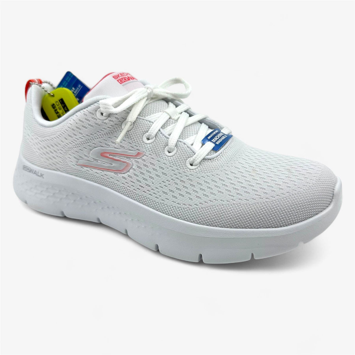 Skechers Go Walk Flex Cali White Hot Coral Womens Size 9.5 Athletic Sneaker
