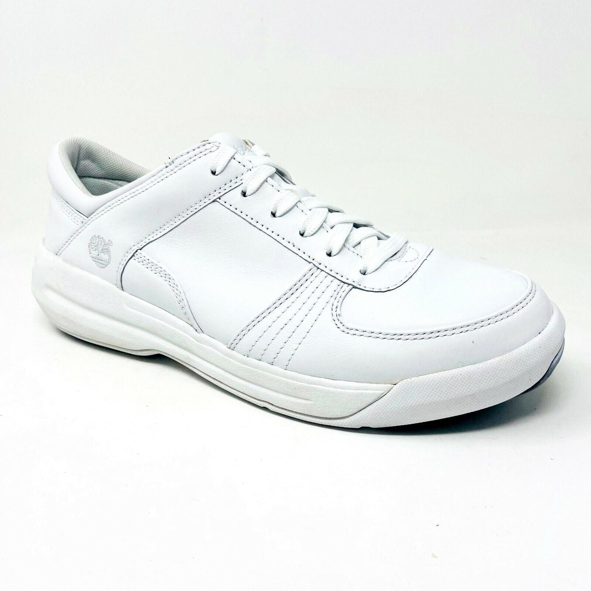 Timberland Harbor Racer White Leather Mens Casual Sneakers 54098