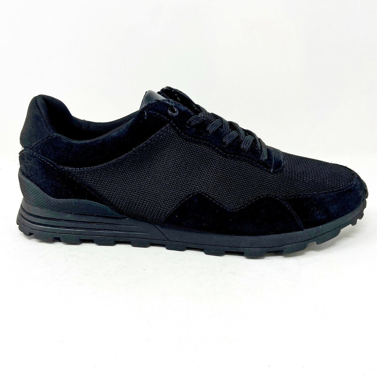 Clae Hoffman Triple Black Suede Mens Premium Casual Sneakers