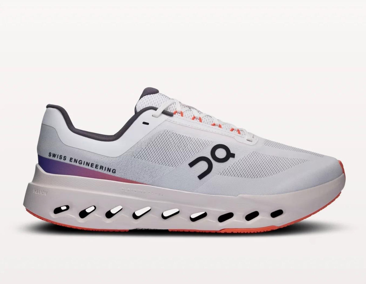Women's Wide Fit On Cloudsurfer Next Wide Training Shoes - White/Flame