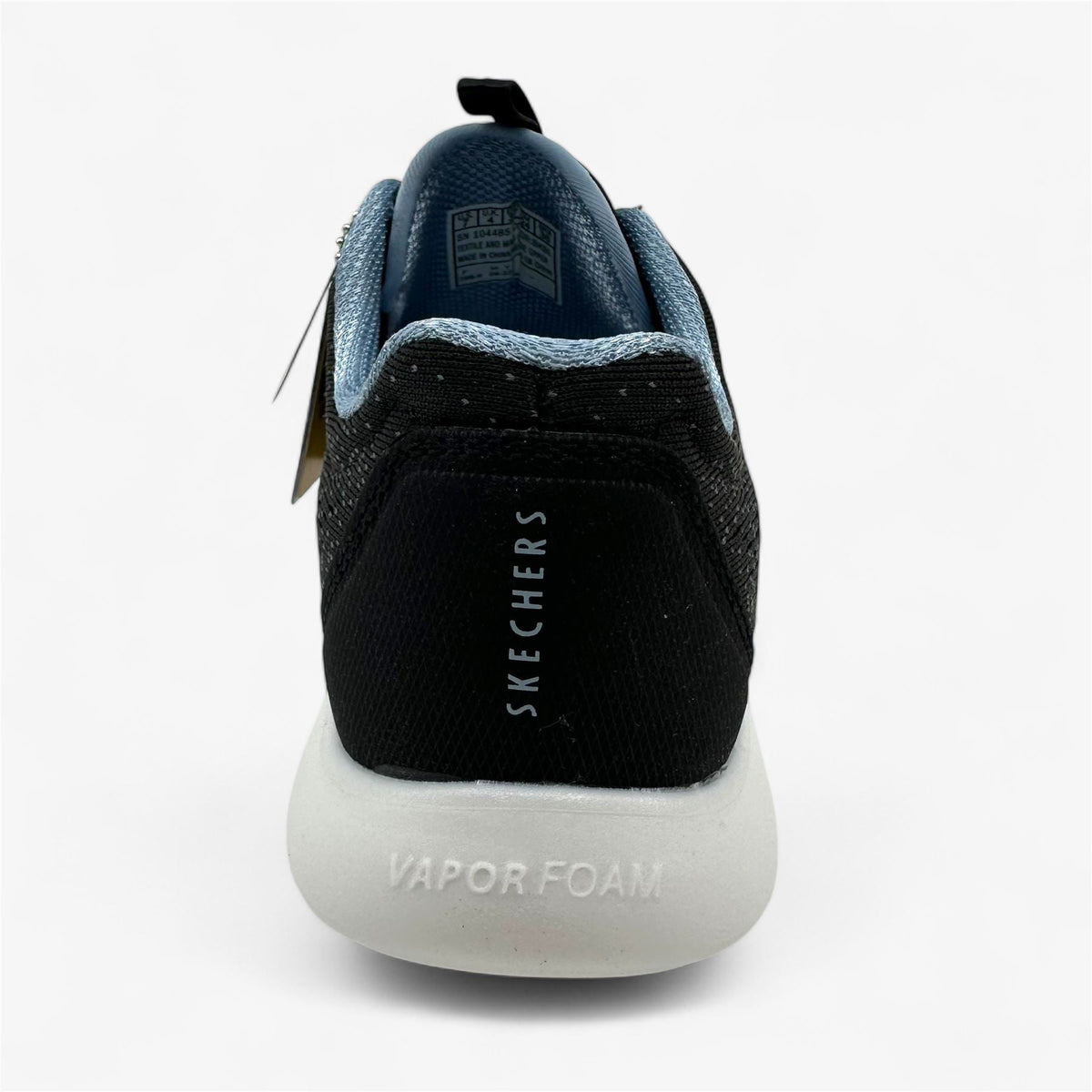 Skechers Vapor Foam Lite Revolve Black Blue Womens Athletic Sneaker