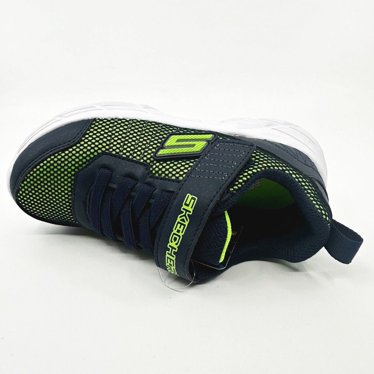 Skechers Rive Navy Lime Kids Boys Size 12 Sneakers