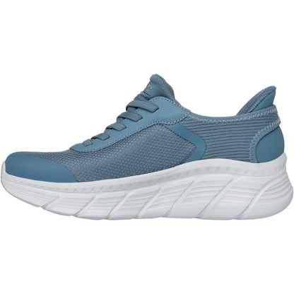 Women's Wide Fit Skechers 117391 Slip-ins Bobs B Flex Hi Linear Force Trainers