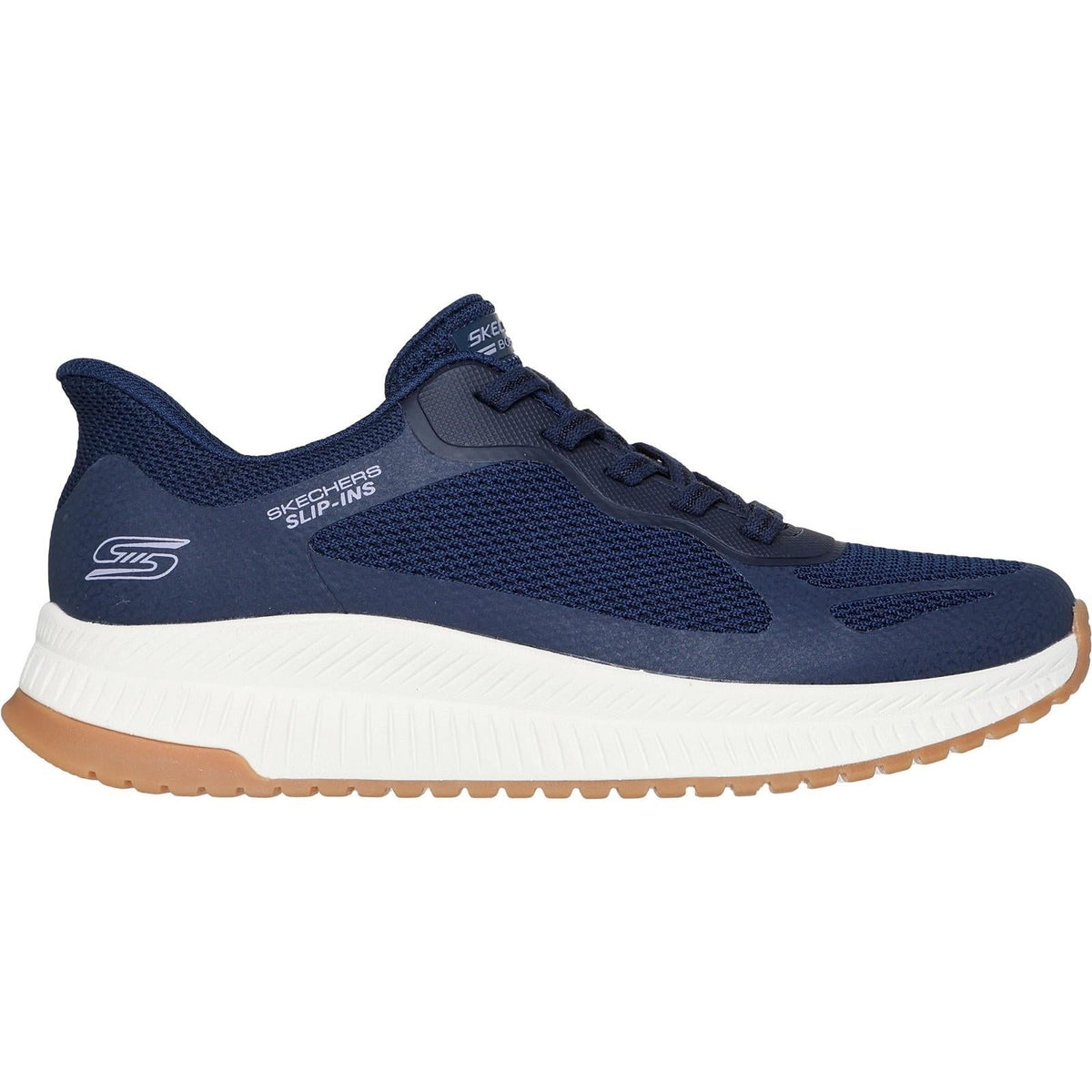 Women's Wide Fit Skechers 117624 Slip-ins Bobs Squad 4 Staple Look Trainers