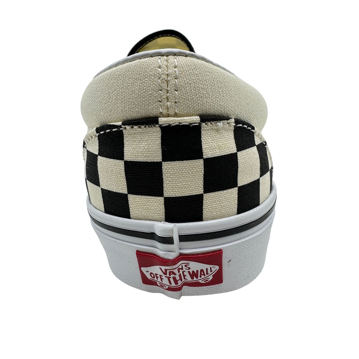 VANS Classic Slip On Checkerboard Black White Womens Wide Athletic Sneaker