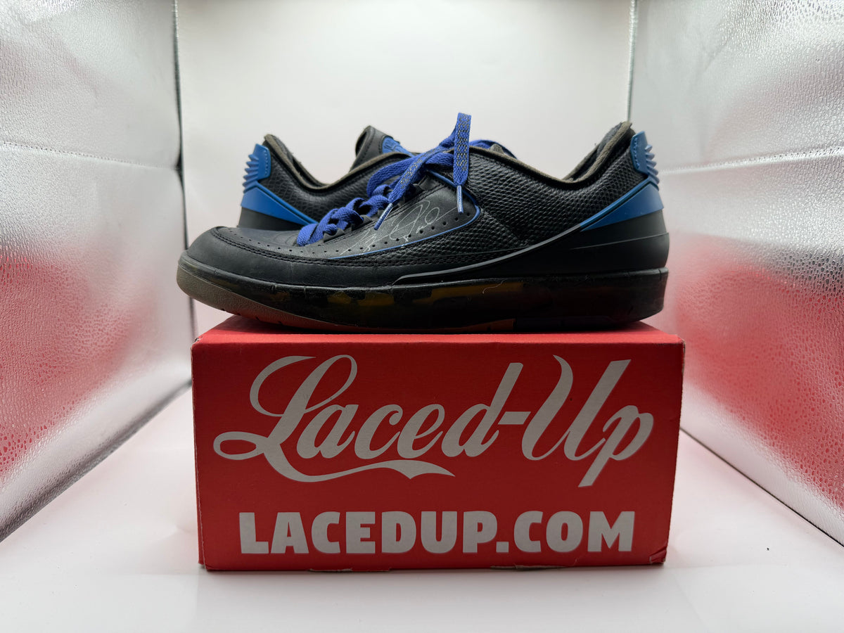 PRE OWNED Jordan 2 Retro Low SP Off-White Black Blue Conditonal