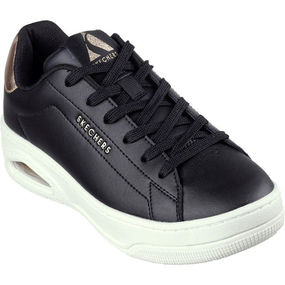 Women's Wide Fit Skechers 177700 Uno Court Courted Air Trainers