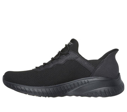 Women's Wide Fit Skechers 117500 Bobs Squad Chaos Daily Inspiration Trainer