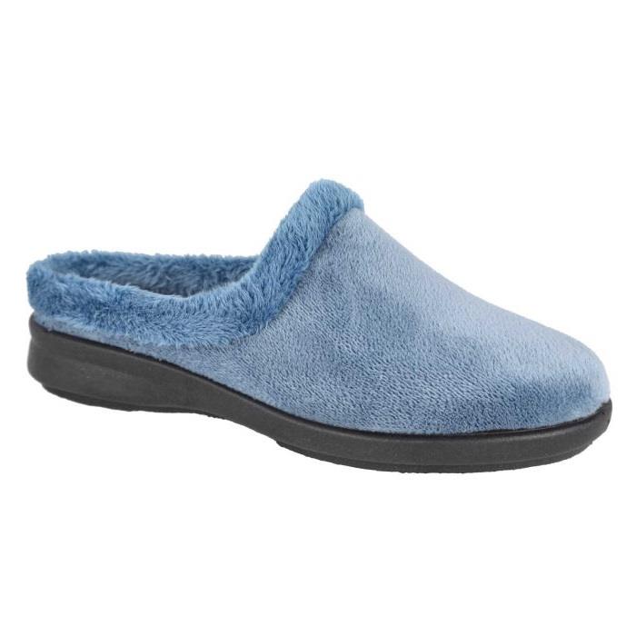 Women's Wide Fit DB Rug Mule Slippers