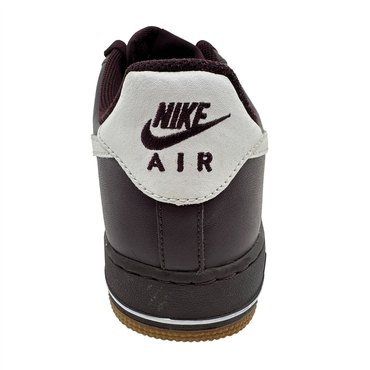 Nike Air Force 1 '07 Burgundy White Brown Mens Athletic Sneaker