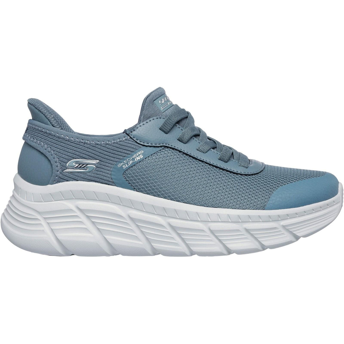 Women's Wide Fit Skechers 117391 Slip-ins Bobs B Flex Hi Linear Force Trainers