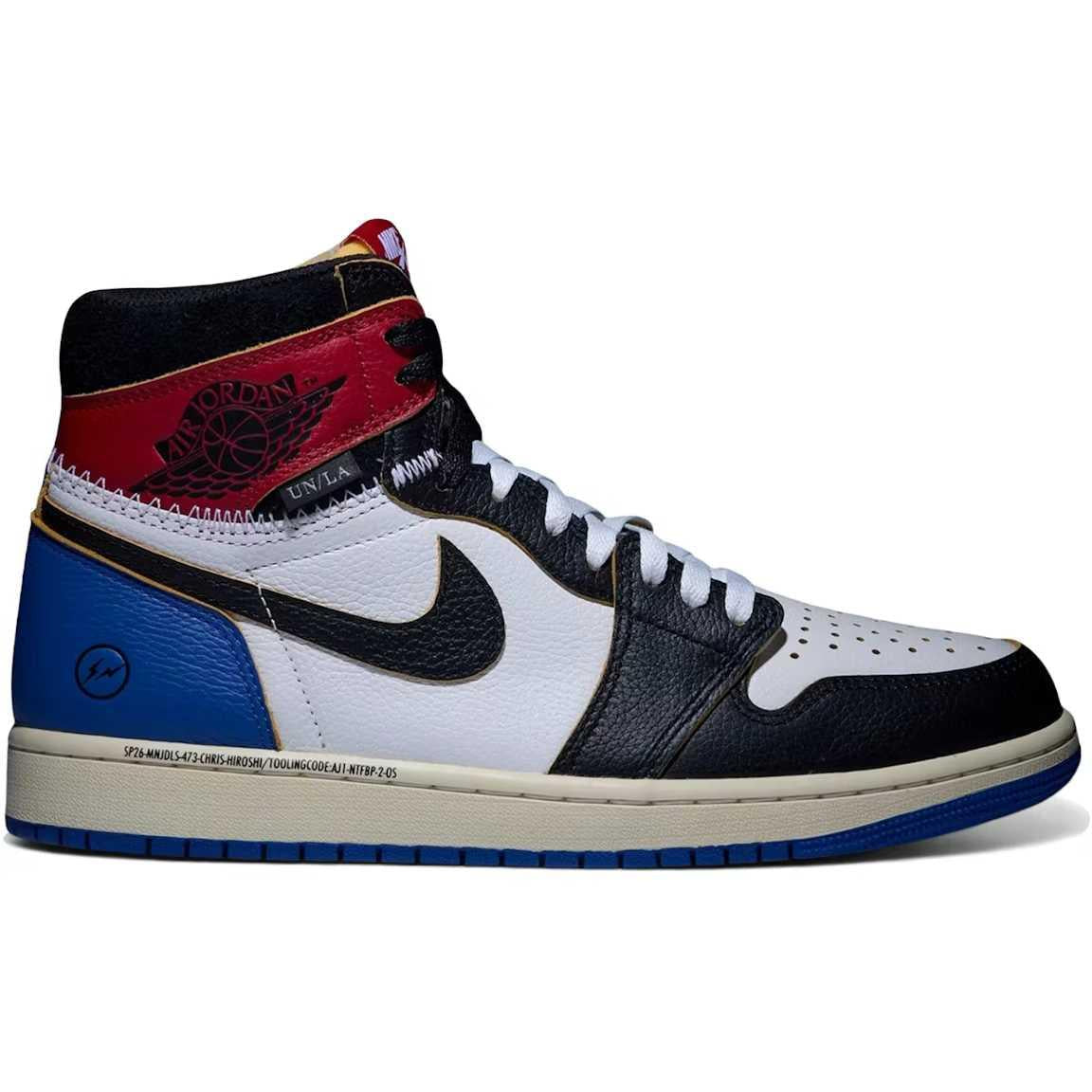 Jordan 1 Retro High OG SP Fragment x Union LA Varsity Red Sport Royal