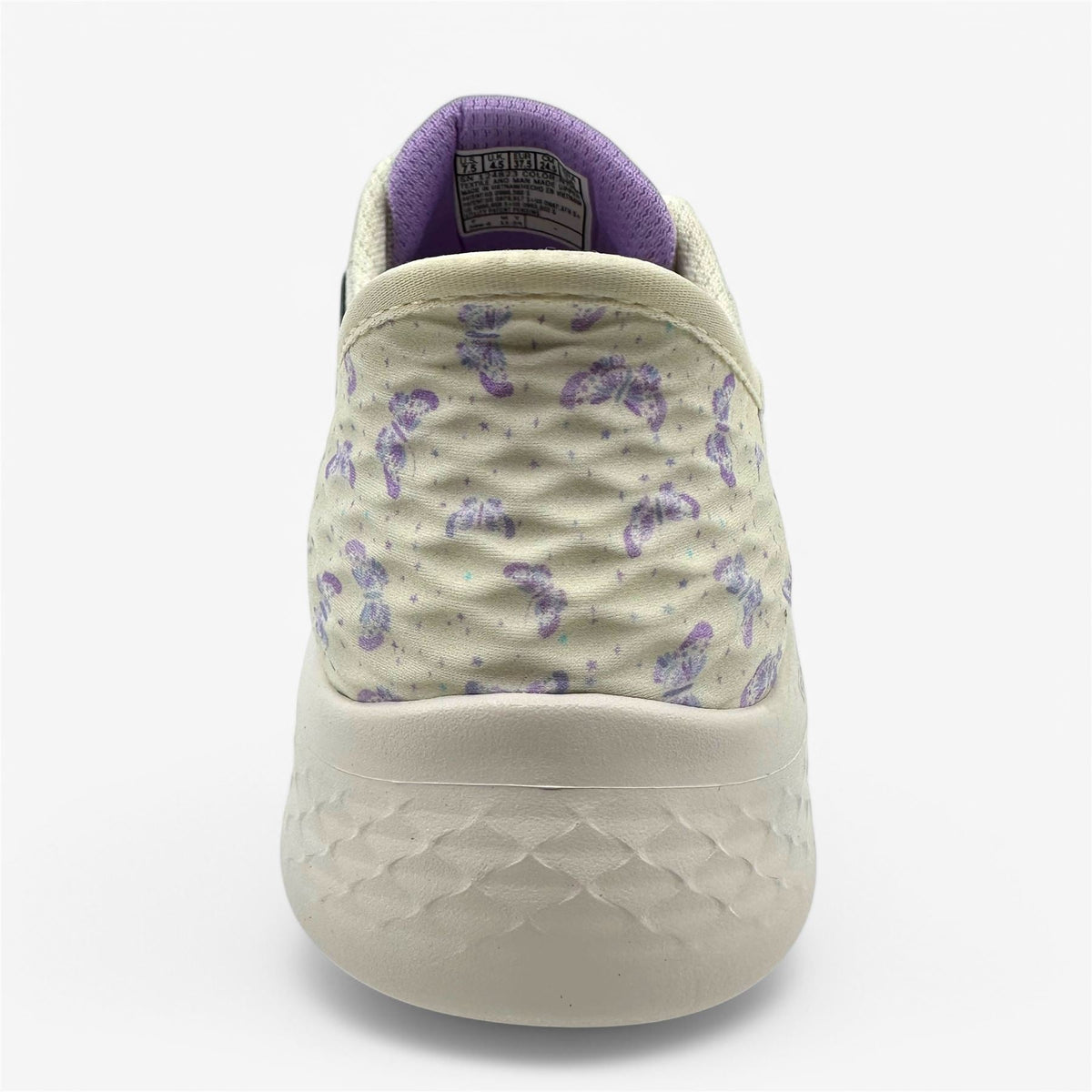 Skechers Go Walk Flex Eva Natural Purple Womens Athletic Sneaker