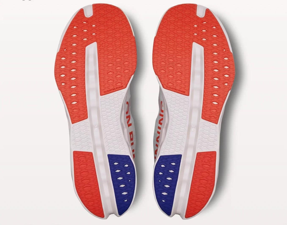Women's Wide Fit On Cloudsurfer Next Wide Training Shoes - White/Flame