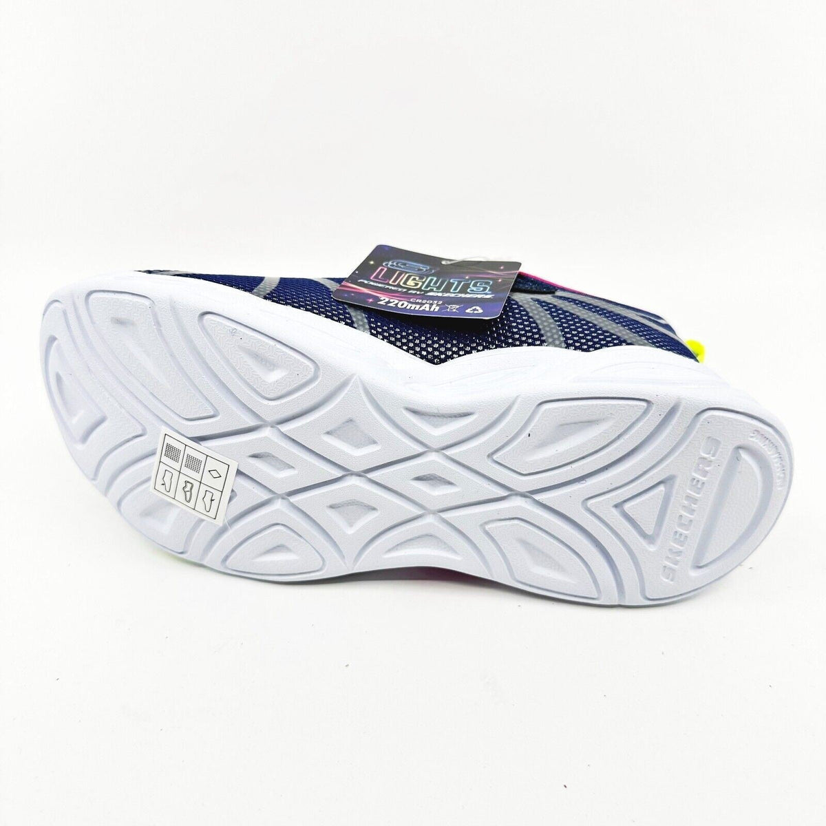 Skechers S Lights Shimmer Beams Sporty Glow Navy Multi Kids Girls Size 1