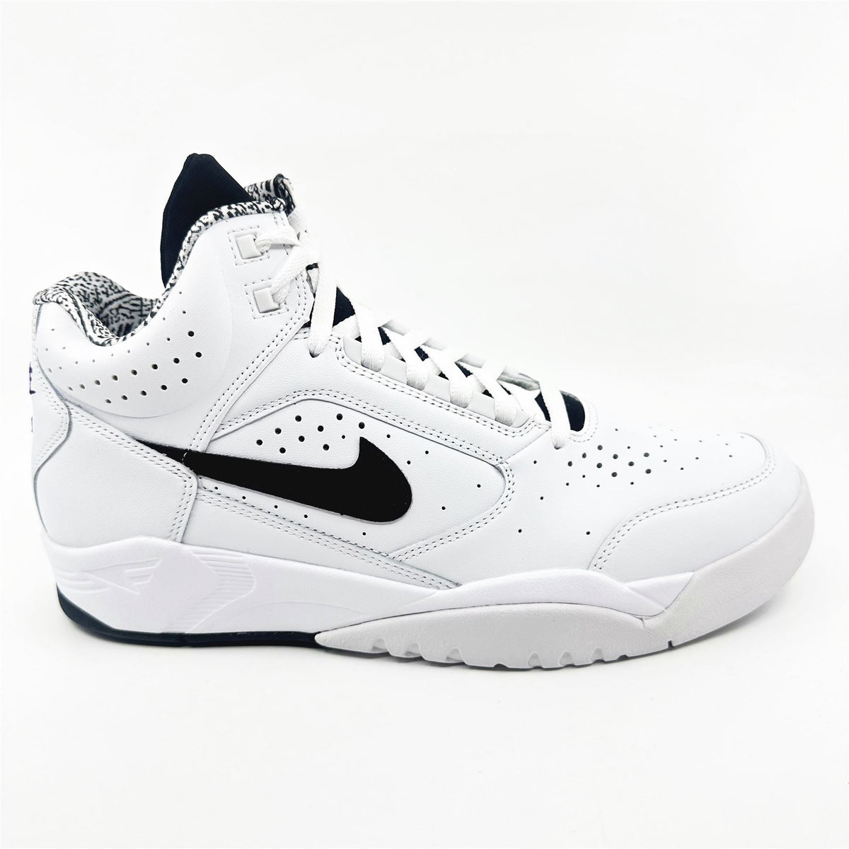 Nike Air Flight Lite Mid White Black Mens Athletic Sneaker