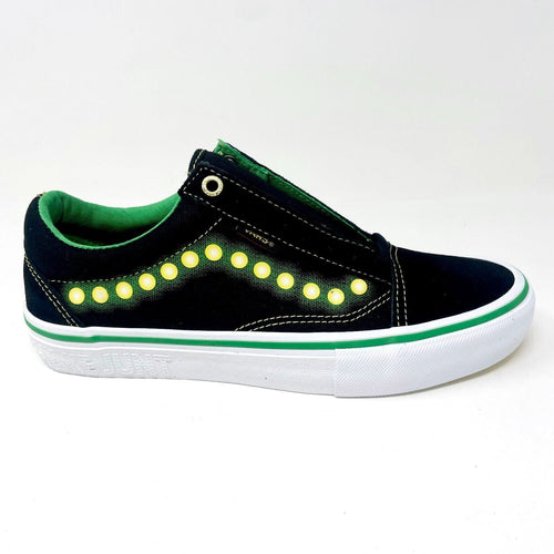 Vans Old Skool Pro (Shake Junt) Black White Green Mens Suede Shoes Sneakers