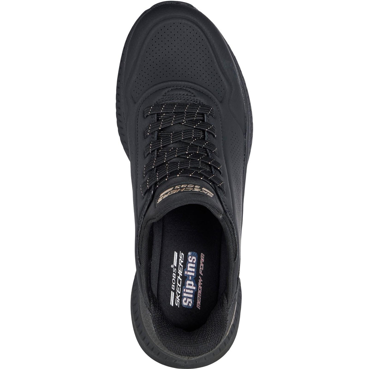 Women's Wide Fit Skechers 117740 Slip-ins Bobs Squad 4 Key Look Trainers