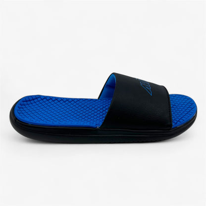 Avia Dual Density Slide Jet Black Ibiza Blue Kids Boys Sandal Slide