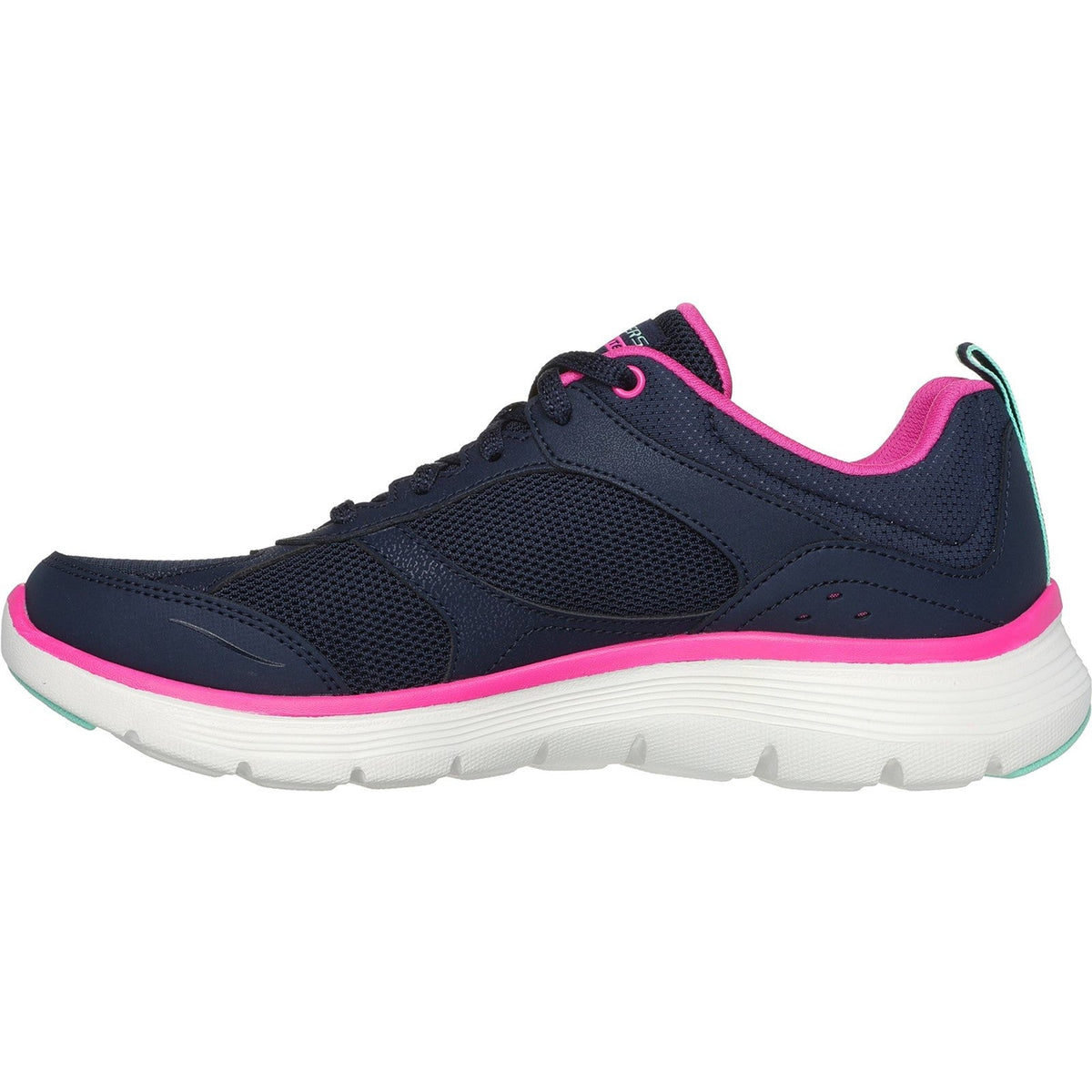 Womens Wide Fit Skechers 150202 Flex Appeal 5.0 Fresh Touch Trainers