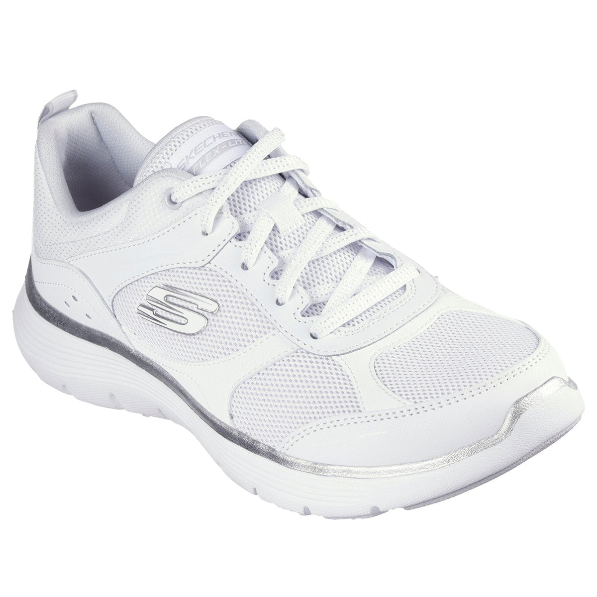 Womens Wide Fit Skechers 150202 Flex Appeal 5.0 Fresh Touch Trainers
