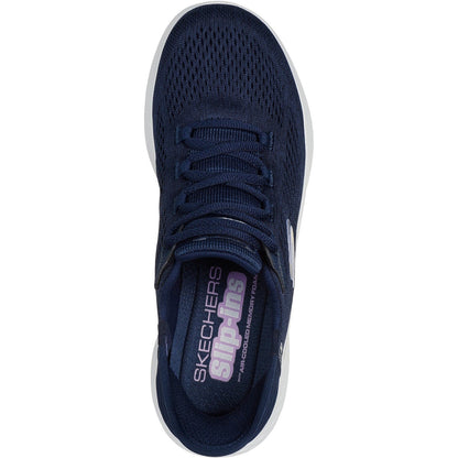 Women's Wide Fit Skechers 150012 Slip-ins Skech Lite Pro Natural Trainers